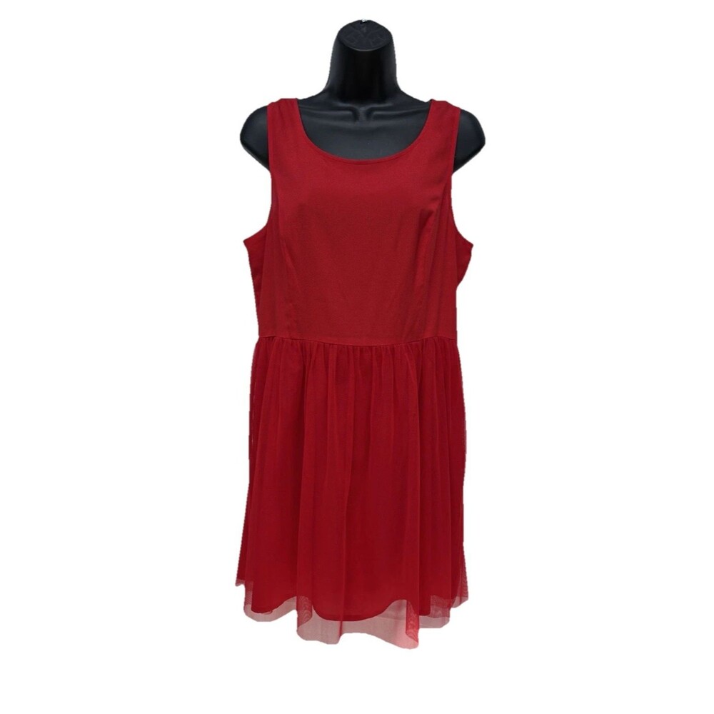 Mac & Jac Women Red Cocktail Party Dress XL Runs Small See Measurements